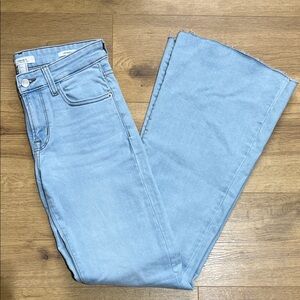 Forever 21 Light Blue Low Rise Flare Jeans